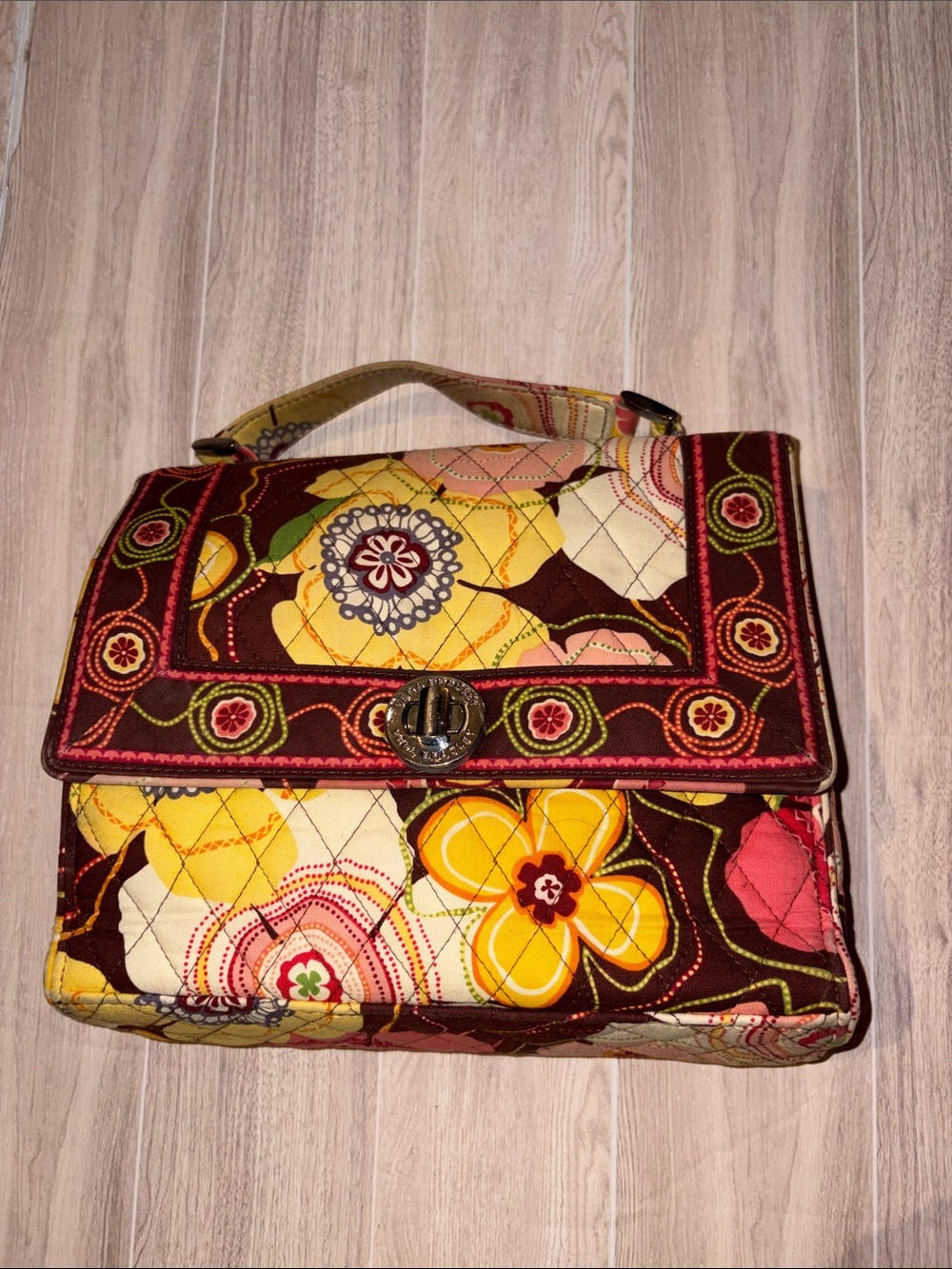 Vera Bradley Buttercup Julia Quilted Floral Top-Handle Women’s Bag